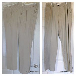 Dockers Easy Khaki Classic Fit Pants BUNDLE Mens 33x32.5 Pleated Stretch Chinos